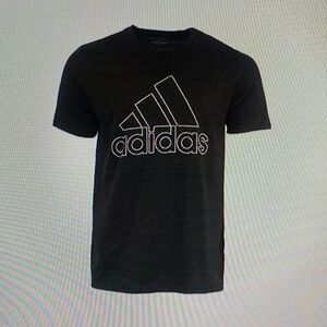 adidas Men's Badge of Sport Tiny Type Tee T Shirt Top Black Size: M/Black